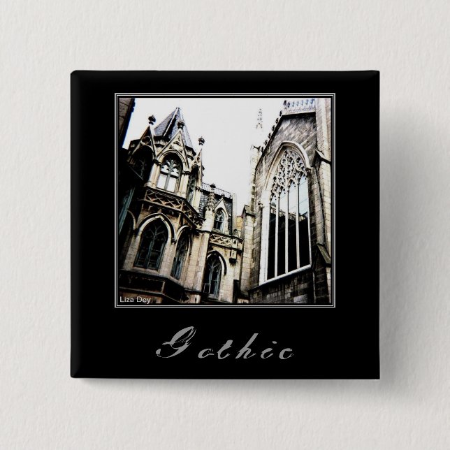 'Gothic'  Square Pin (Front)