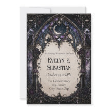 Gothic Stained Glass Wedding Invitation