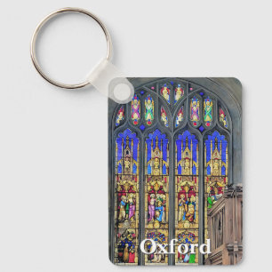 Gothic Stained Glass Window Print Key Ring