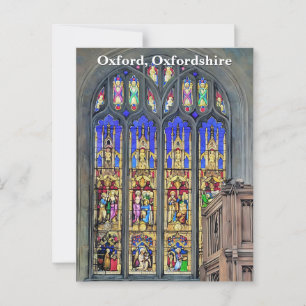 Gothic Stained Glass Window Print Postcard