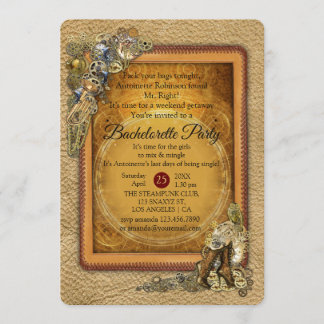 Gothic - Steampunk Bachelorette Party Invitation