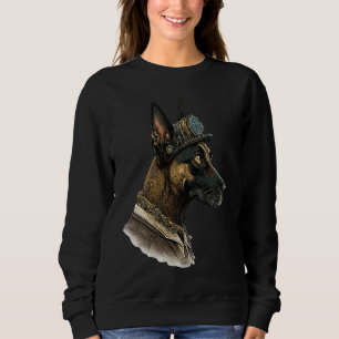 Gothic Steampunk Belgian Malinois Sweatshirt