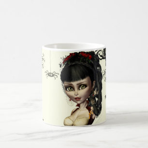 Gothic Steampunk Lolita Art Round Button Pin Coffee Mug