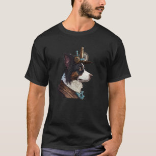 Gothic Steampunk mom Border Collie T-Shirt