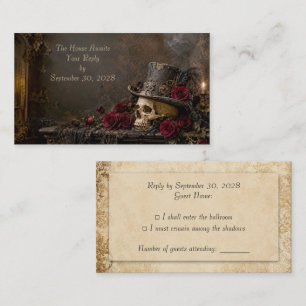 Gothic Steampunk RSVP Card