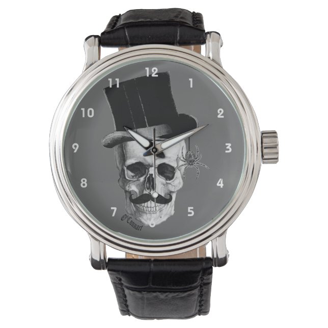 Gothic steampunk skull gentleman character watch (Front)