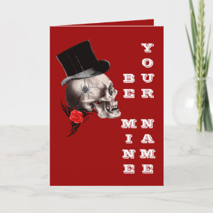 Gothic steampunk valentines day holiday card