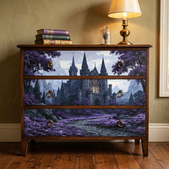 Gothic Stone Cathedral Floral Valley Decoupage Tissue Paper (Creator Uploaded)