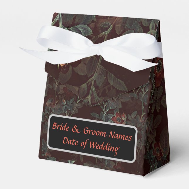 Gothic style Favour Box - customisable (Front Side)