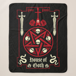 Gothic Subculture Post Punk Sherpa Blanket