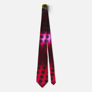 GOTHIC SUN Celtic Knots Red Burgundy Gem Tie