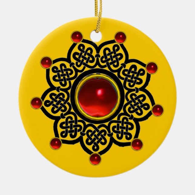 GOTHIC SUN GEM CERAMIC ORNAMENT (Front)