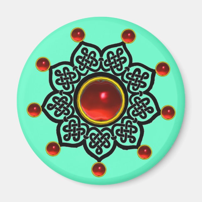 GOTHIC SUN  Red Ruby Gem Magnet (Front)
