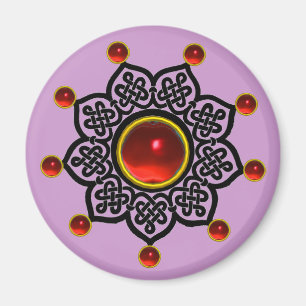 GOTHIC SUN  Red Ruby Gem Magnet