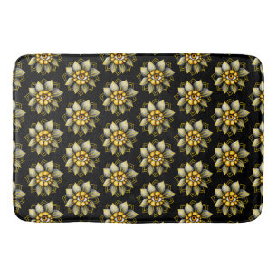 Gothic Surrealist Flower Eye - Dark Cottagecore Di Bath Mat