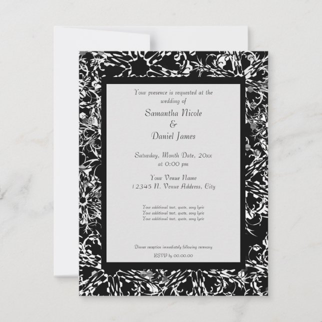 Gothic Swirl Invitation (Front)