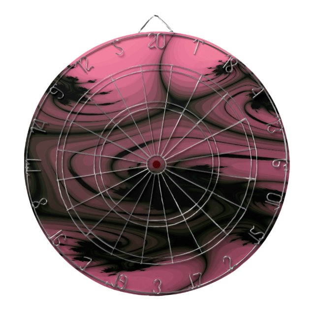 Gothic Swirls Fractal Dart Board (Front)