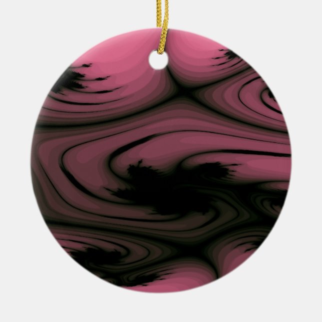 Gothic Swirls Medallion Ceramic Tree Decoration (Front)