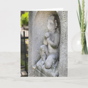 Gothic Sympathy Card Angel old grave BLANK INSIDE