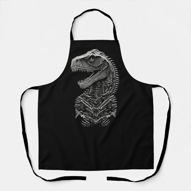 Gothic T-Rex Dinosaur Apron (Front)