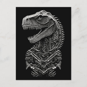 Gothic T-Rex Dinosaur Postcard