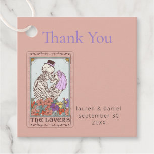 Gothic Tarot Card Wedding Thank You Favour Tags