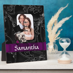 Gothic tattoo skull plaque