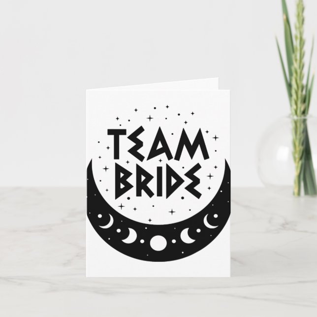 Gothic Team Bride Coven Wedding Bachelorette Party Card (Front)