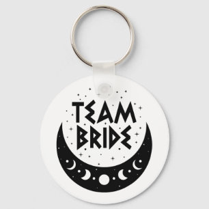 Gothic Team Bride Coven Wedding Bachelorette Party Key Ring
