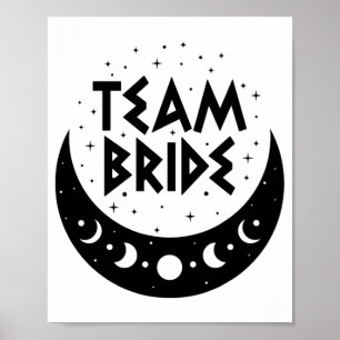 Gothic Team Bride Coven Wedding Bachelorette Party Poster