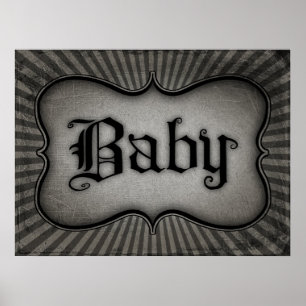 Gothic Text Baby Poster