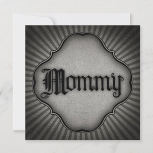 Gothic Text Mummy Invitation
