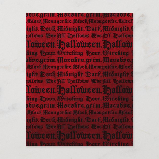 Gothic Text Scrapbook Paper (Front)