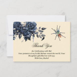 Gothic Theme Bridal Shower Thank You Card
