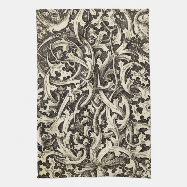 Gothic Thistle Tea Towel (Vertical)