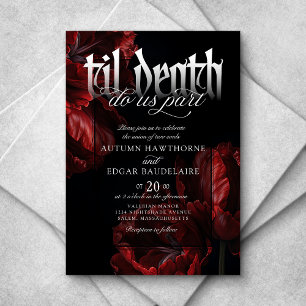 Gothic Til Death Wedding Invitation