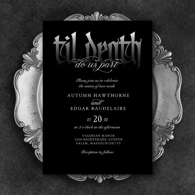 Gothic Til Death Wedding Invitation (Creator Uploaded)