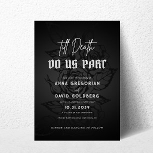 Gothic Till Death Do Us Part Halloween Wedding Invitation