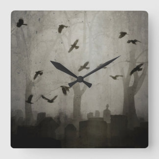 Gothic Time Square Wall Clock