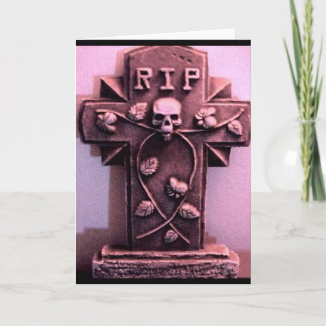 Gothic Tombstone Grey Card (Front)