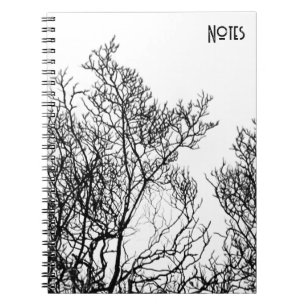 Gothic Tree Black and White Notebook