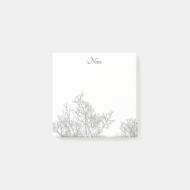 Gothic Tree Black and White Post-it Notes (Front)