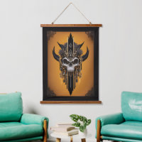 Gothic Tribal Skull Wall Tapestry