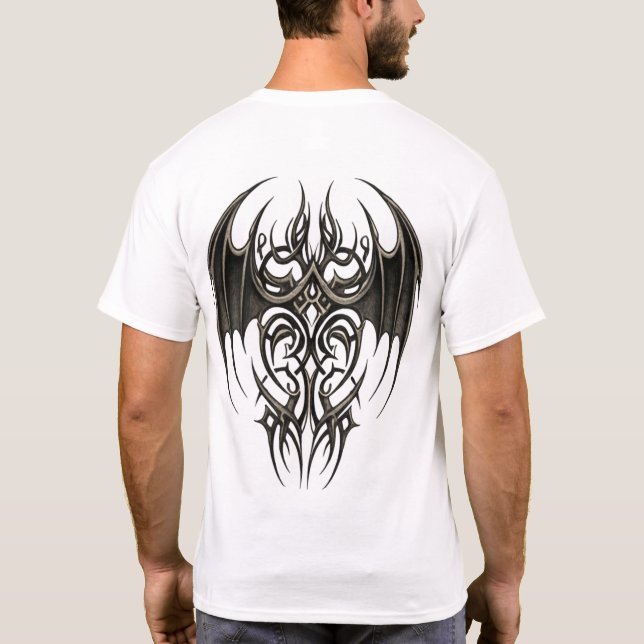 Gothic Tribal Wing T-Shirt (Back)