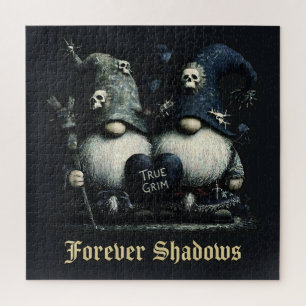Gothic "True Grim" Gnomes with "Forever Shadows" Jigsaw Puzzle