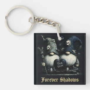 Gothic "True Grim" Gnomes with "Forever Shadows" Key Ring