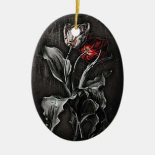 Gothic Tulips Ceramic Ornament