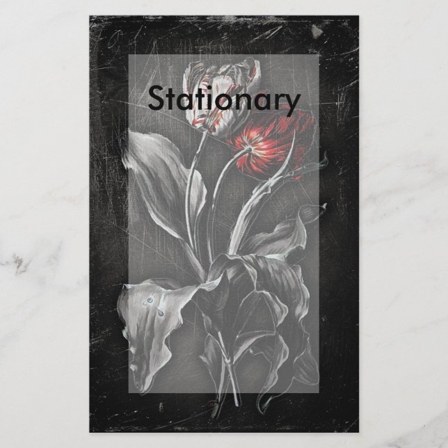 Gothic Tulips Stationery (Front)