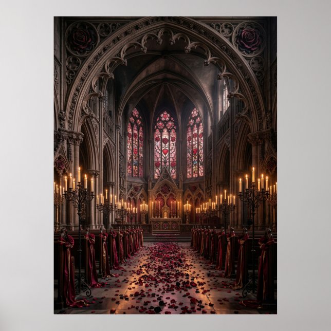 Gothic Valentine Cathedral Hall Poster (Front)