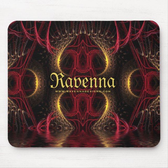 Gothic Valentine Gold Hearts Dark Arts Mouse Pad (Front)